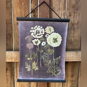 Cost Plus World Market Botanical Tapestry with Cream and Green Accents